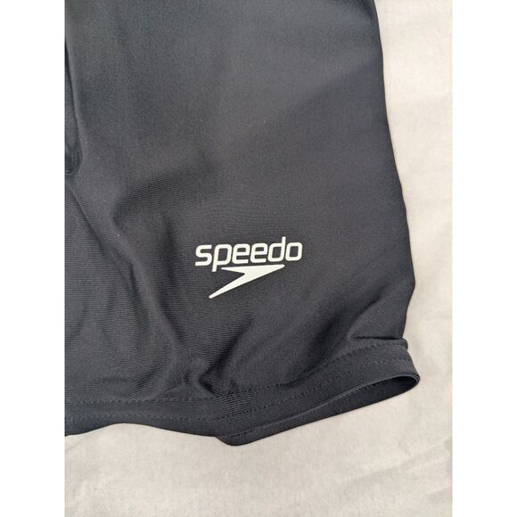 NWT Speedo Power Flex Eco Jammers Boys size 24 Black Competition Swimsuit - Picture 12 of 12
